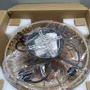 20" Caged Ceiling Fans with Lights and Remote, Boho Flush Mount Ceiling Fan with Light, Low Profile Chandelier 6 Speed Bladeless Reversible Ceiling Fan w/ 4 Bulbs. for Living Room Bedroom.