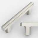 Amerdeco 10 Pack Brushed Satin Nickel Cabinet Pulls 3 Inch(76mm) Hole Center Drawer Pulls Cabinet Hardware Kitchen Cabinet Handles for Bathroom Dresser Pulls ZH0065