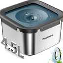 Pawtners Dog Water Bowl No Spill, 152oz/4.5L Stainless Steel Dog Floating Bowl, Slow Water Bowl for Dog with Filter, Non-Slip Base, No Splash Water Bowl for Medium Large Messy Drinkers Blue