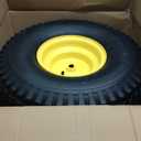 AR-PRO 20x8.00-8 Rear Tire and Wheel Assembly, 4-Ply Tubeless Turf Tire with 3/4" Borehole, 3.5" Offset Hub, 3/16" Keyway Compatible with John Deere Riding Lawn Mowers & Garden Tractors