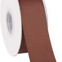 Ribbonitlux 1.5" Wide Solid Grosgrain Ribbon 25 Yards (850-Brown, Set for Gift Wrapping, Party Decor, Sewing Applications, Wedding and Craft