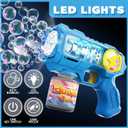 Bubble Gun Toys for 3+ Year Old Kids Boys Girls, LED 2 Pack Automatic Bubble Machine with Bubble Solution, Summer Outdoor Kids Toys for Ages 3-4,4-6,5-7, Birthday Party Gifts for 3 4 5 6 7 8 Year Old