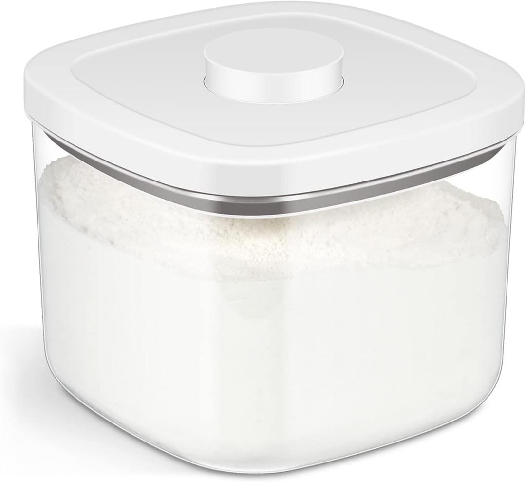 Airtight Rice Container 10 Lbs, Clear Plastic Food Storage Container Bin For Flour Sugar, Dry Food Holder with Easy Locking Lid for Kitchen Pantry Organization and Storage
