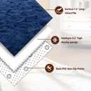 Shag Area Rugs for Living Room, Soft Fuzzy Plush Rugs, Upgrade Anti-Skid Modern Furry Rugs Fluffy Carpets for Kids Room Nursery Home Decor Dark Blue, 5X7 Feet