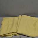 SMABU Yellow Boho Linen Curtains 90 Inches Long 2 Panels Set, Light Filtering Semi Sheer Drapes with Back Tab & Rod Pocket, Tassel Decor for Bohemian Farmhouse Living Room, Bedroom, 52x90