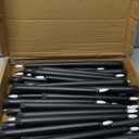 48 Pcs Flameless LED Taper Candles Battery Operated Candles 4 Sizes of 8.5'', 9.65'', 10.83'', 12.8'' Flameless Candlesticks Flickering for Halloween Christmas Church Wedding(Black)