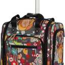Lily Bloom Designer 15 Inch Carry On - Weekender Overnight Business Travel Luggage - Lightweight 2- Rolling Wheels Suitcase - Under Seat Rolling Bag for Women (Bliss)