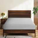 Full Size 100% Egyptian Cotton Fitted Sheets 600 Thread Count 16" Deep Pocket, UltraSoft Hotel Luxury, Durable, Breathable and Comfy Bottom Sheet (1 Pack Full Fitted Sheet, Striped Dark Grey)