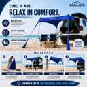 Malo'o DualShade 10x10 Beach Canopy & Vehicle Awning – Exclusive 2-in-1 Sun Shelter, SPF 50 Shade Tent, Car Camping Awning, Carry Bag Included