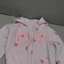 GAP Girls Logo Hoodie Hooded Full Zip Sweatshirt Light Pink Heart, Size M