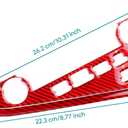 AIRSPEED Carbon Fiber for 2018-2024 Toyota Camry Center Console Button Frame Cover Car Interior Trim Accessories, Red, Type B