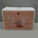 NCVI Electric Breast Pump 8782, Portable Hospital-Grade Double Pump with 4 Modes & 9 Levels, Anti-Backflow, Rechargeable Quiet Breastfeeding Pump for Efficient Comfortable Use at Home, Work or Travel (10 Piece Set, Pink)