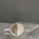 1 Gallon Watering Can Outdoor, Plastic Water Can for Plants with Comfort Grip Handle, Detachable Sprinkler Head (Ivory)