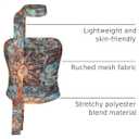 Women's Leopard Print Tube Top Cheetah Print Top Ruched Strapless Mesh Halter Tops for Women Going Out Party (S)