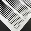 Fits 16x12 Duct Opening Stamped Steel Return Air Grille Vent Cover Grille for Sidewall and Ceiling in White Surface Dimensions: 17.75"W X 13.75"H (16" W x 12" H Duct Opening)