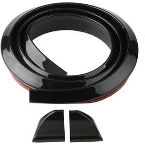 Spoilers for Cars, 3D Rubber Car Rear Spoiler Roof Lip Kit, Trunk Spoiler Trim Strip, Punch-Free Roof Spoiler Wing Sticker for Car Decorations, Automotive Exterior Accessories (Black)