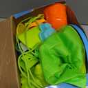 Collapsible Beach Sand Toys Set for Kids - Includes Bucket, Mesh Shovel, Filter Scooper & Castle Molds - Toddler Beach Toys for 1-3 & Kids Ages 4-8 with Mesh Bag, Summer Outdoor Beach Essentials, Large and Small