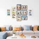 DecorUhome 8x20 Picture Frames Collage Wall Decor, Display 4Pcs 4x6 Photos with Mat or 1Pcs 8x20 Unmatted, 4 4x6 Collage Picture Frames for Wall Mounting, White