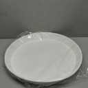 2 Pack of 20 21 inch Plant Saucer Round, Deep Plant Saucers for Pots, Heavy Duty Plastic Plant Drip Tray for Indoors Outdoor, Bird Bath Bowls, Plant Trays for Planter 19-22" (21 inch, White)