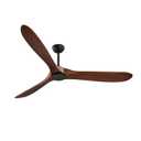 72" Wood Blade Ceiling Fan No Light Remote Control Reversible DC Motor