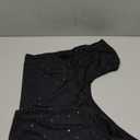 SOLY HUX Women's Halter Top Sparkly Sexy Backless Party Crop Tops Club Rave Festival Outfits Black, M