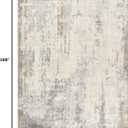 UERMEI Area Rug Living Room Rugs - Washable Neutral Modern Abstract Soft Thin Large Rug Indoor Floor No Slip Rug Carpet for Bedroom Under Dining Table Home Office Decor-Light Brown/Gray-7'x 9'