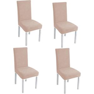 Oparhlei Dining Room Chair Covers - Stretch Jacquard Upholstered Parson Chair Slipcover Set of 4, Removable Washable Chair Seat Protector for Dining Room, Kitchen, Restaurant, Banquet, Khaki