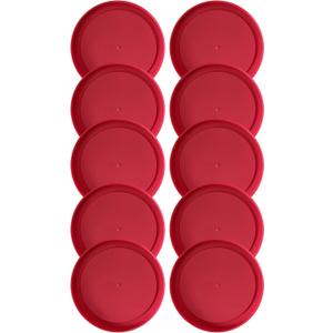 Replacement Lids fits Pyrex 2-Cup Glass Food Storage Container Bowls, 5-Inch Plastic Round Lids Covers for Pyrex 7200-PC, Airtight & Leakproof (10-Pack, Red)