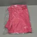 Basic Solid Stretchy Cotton High Waist A-line Flared Casual Skater Mini Skirt (French Rose) Small