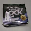 Entry Door Handle Lock with Keys, Interior Front Door Lever Set with Turn-Thumb Locking, Not Keyed Alike Reversible Door Knob for Right Left Side, for Entrance, Bedrooms, Bathroom, Brushed Nickel