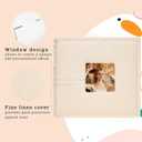 Small Photo Album 4x6 100 Pockets with Writing Space Linen Cover Picture Book Holds 4x6 Photos for Wedding, Baby, Family, Graduation (Khaki)