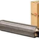 Exhaust Flex Pipe Universal Type 100% Stainless Steel For Heavy Duty and Cars (1 PC, 2X12X16)