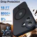 Faiono Magnetic for iPhone 17 Case [Full Camera Protection][Military-Grade Protection][Compatible with MagSafe] Shockproof Protective Slim Phone Case for iPhone 17, Black