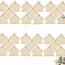 Angoily Piggy Bank, 30pcs Wooden Unfinished DIY Savings Bank House Coin Money Box Bulk for Boys Girls Adults to Saving Money, Tip Jar Cash and Change Container, Make Your Own Craft Party
