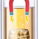 MagnaDrop Tea Tumbler  Double Wall Glass Tea Infuser Cup with Magnetic Steep Control & Bead Switch, Leakproof Travel Mug for Loose Leaf, 12.5oz (Cloud White)