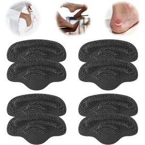 4D Cloud Honeycomb Heel Pads for Loose Shoes, Soft Gel Heel Grips for Shoes Too Big, Cushion Protectors Inserts for Blisters, Heel Pain, Shoe Fillers for Women Men (4D Cloud Mesh Black4, 4Pairs)