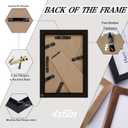 Xzwenru 18x24 Black Oak Picture Frame, Oak Solid Wooden HD Glass, 1 Pack