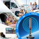 TV Antenna for Smart TV Indoor, 2024 Newest Antenna with Strong Magnetic Base, 360&Long Range Reception TV Antenna for Local Channels, Easy Setup Antenna for TV Without Cable (Black+Red)