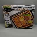 Gotham Steel Smokeless Grill, Indoor Grill, Nonstick Ceramic Electric Grill  Dishwasher Safe Surface, Temperature Control, Metal Utensil Safe, Barbeque Indoors with Virtually No Smoke, As Seen on TV