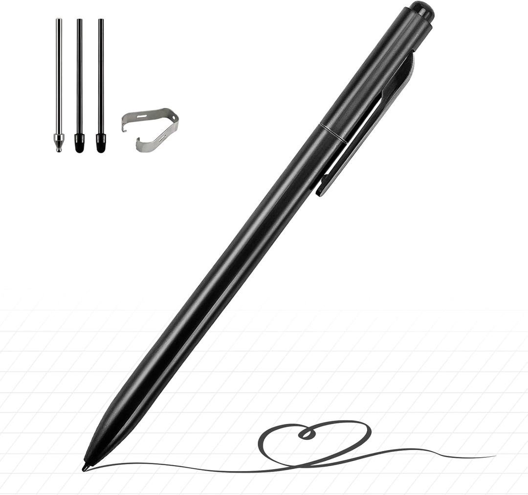 ProSketch Digital Pen fits for Remarkable 2 /Scribe/Supernote with Eraser Pencil Clip+NeverReplace Fine Titanium Tips,Tilt Draw&4096 Pressure Level,EMR Pen Replacement,Empower Your Digital Craft (Black)