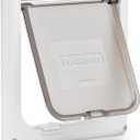 PetSafe Interior 2-Way Locking Cat Door - Allows Convenient Movement Between Rooms & Minimizes Scratching - Tinted Durable Plastic Privacy Door for Feeder & Litter Box