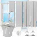 Portable Air Conditioner Window Kit, Adjustable Vertical/Horizontal Sliding Window Vent Kit Plate for AC Unit, AC Window Seal Suitable for 5.1 AC Exhaust Hose