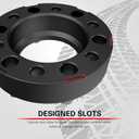 CKAuto 4 Pack 6x5.5 Hub Centric Wheel Spacers, 1.50" 6x139.7mm Wheel Spacers, 106.1mm Center Bore with M12x1.5 Studs