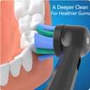 8 Pack Replacement Heads Compatible with Oral B iO Toothbrushes, Brush Heads for Oral-B iO 2/3/4/5/6/7/8/9/10/7G Series, with Covers, Black+White (Multi Colored)