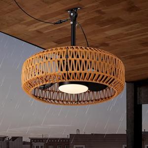 SPACORA 20" Outdoor Ceiling Fans with Lights for Patios, Waterproof Plug in Ceiling Fan with Remote, 3CCT Dimmable, Reversible, Gazebo Fan with Hanging Hook for Canopy,Pergola,Porch
