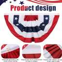 Tatuo 250th Anniversary Pleated Fan Flags, 4th of July Patriotic Decorations American USA Bunting Flag Stars and Stripes Banner for Independence Day Memorial Day(9 Pieces,3 x 6 feet)