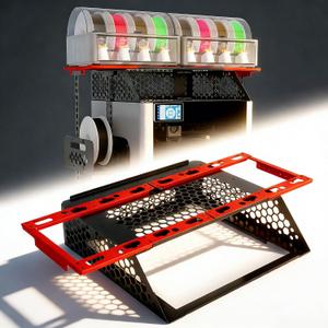 H2 Series AMS Stand Holder for Bambu-Lab H2D H2S H2C 3D Printers, Space Saving AMS Stack to Hold 2 AMS/AMS 2 Pro, AMS HT Storage Stacks Compatible