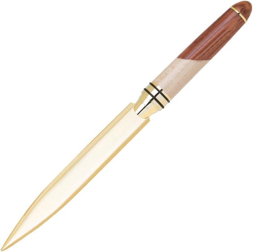 Two-Toned Letter Opener - Maple & Rosewood Wave Design with Black Presentation Box