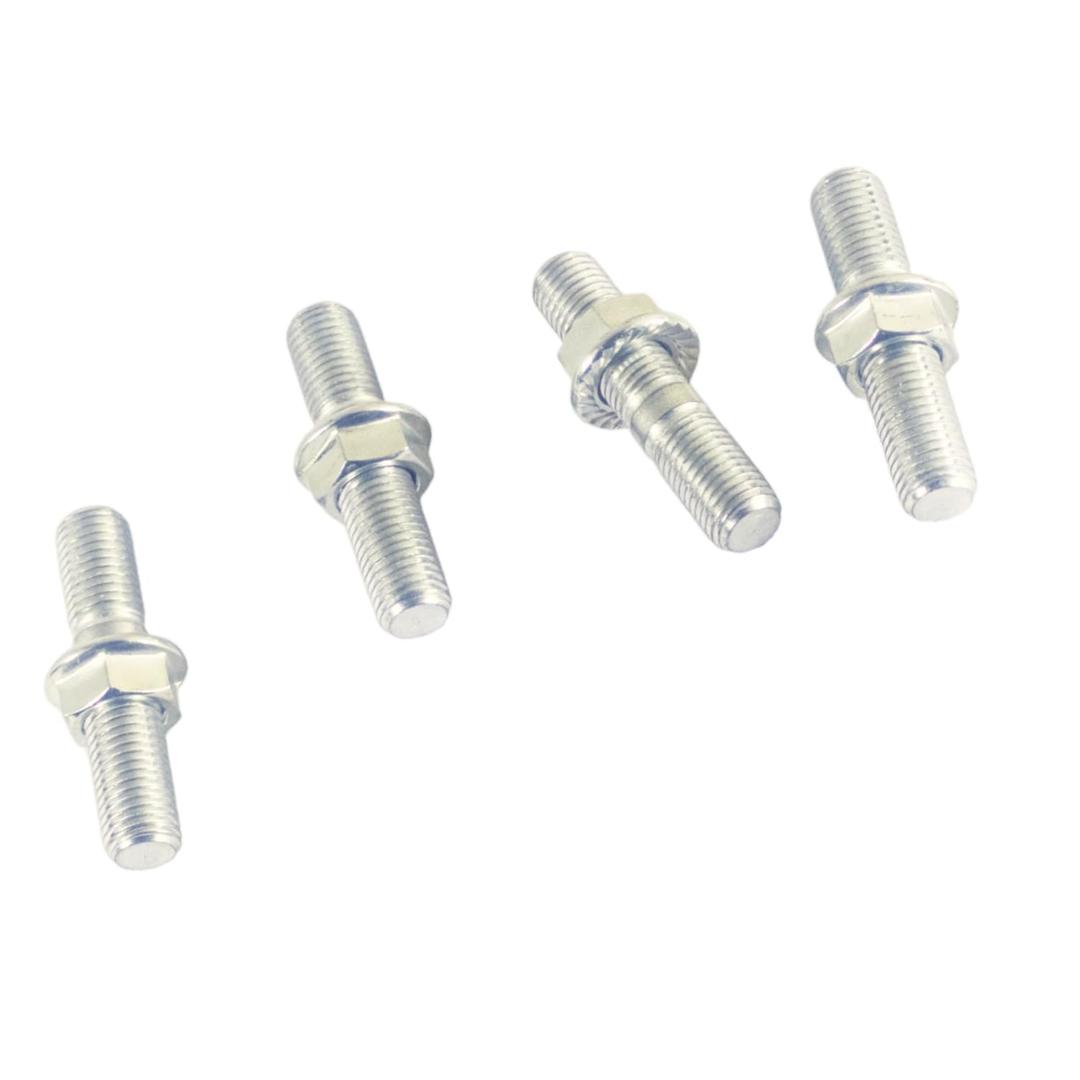M10-1.25x48mm Exhaust Manifold Flange Studs Nuts Kit Compatible with Toyota/Nissan/Honda (Pack of 4 Pairs Studs&Nuts)