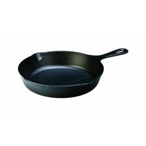 Lodge 9 Inch Cast Iron Pre-Seasoned Skillet  Signature Teardrop Handle - Use in the Oven, on the Stove, on the Grill, or Over a Campfire, Black